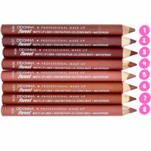 Μολύβι χειλιών DDONNA με 8 αποχρώσεις, ελαφρύ, ξυστό, ιδανικό για βάση κραγιόν.