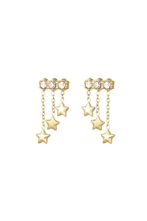 Σκουλαρίκια Stella Chain – Χρυσό