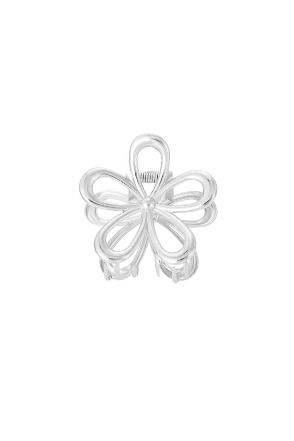 Κλάμερ Μαλλιών Flower Power – Ασημί