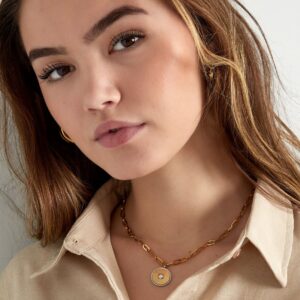 Κολιέ Link with Detail – Χρυσό