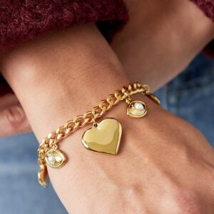 Βραχιόλι ‘Bold Hearts’ – Χρυσό
