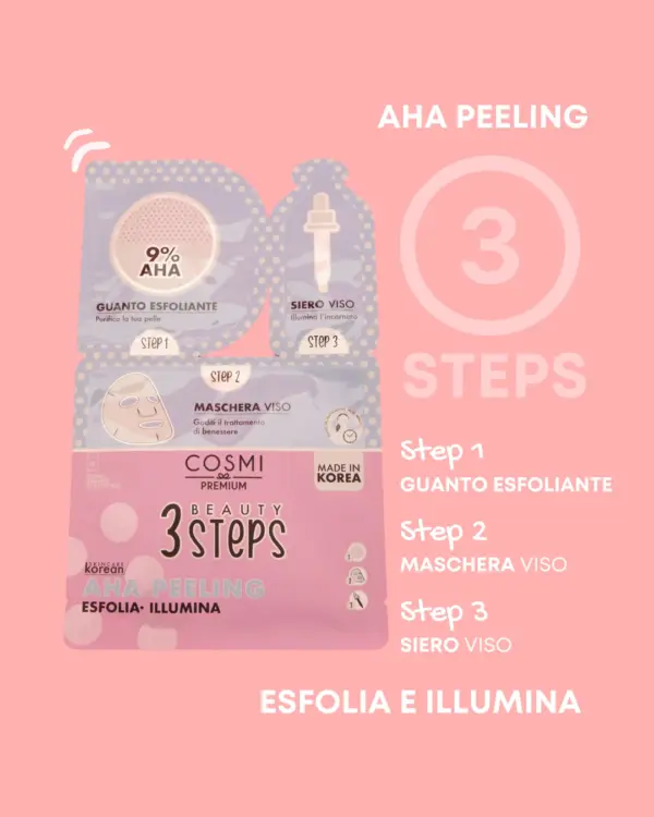 🇰🇷 Made in Korea – AHA Peeling Mask (3 Steps)