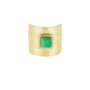 Bohemian Lush Ring – Χρυσό με Πράσινη Πέτρα