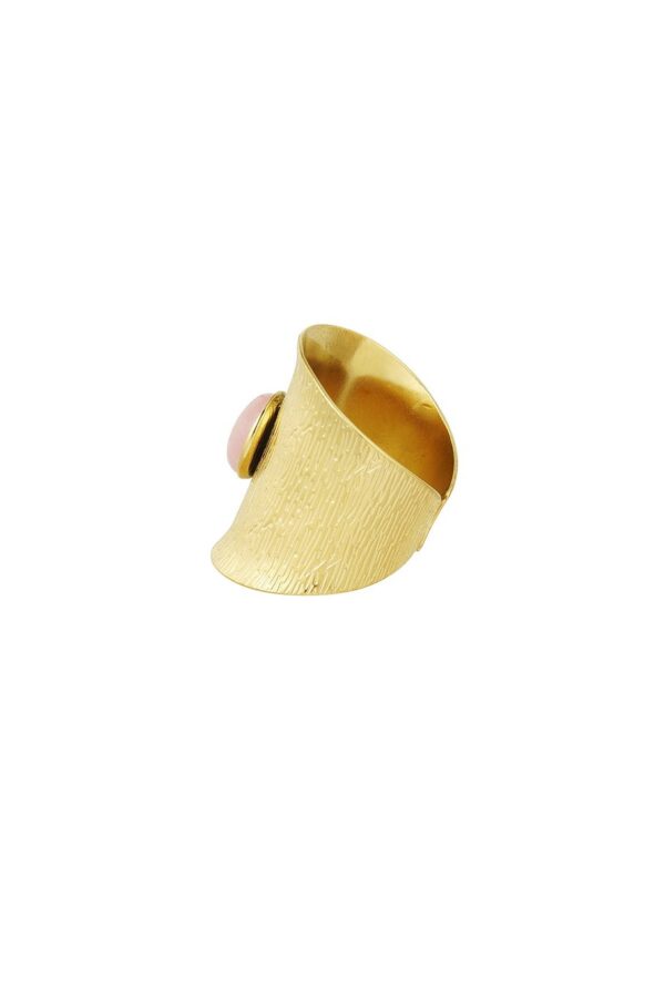 Bohemian Harmony Ring – Χρυσό με Ροζ Πέτρα - Image 3