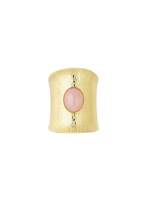 Bohemian Harmony Ring – Χρυσό με Ροζ Πέτρα - Image 2