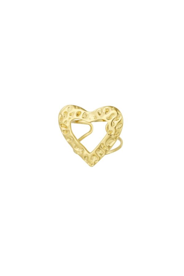 Δαχτυλίδι Textured Love – Χρυσό