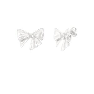 Earrings Bow Era – Ασημί με Ζιρκόν