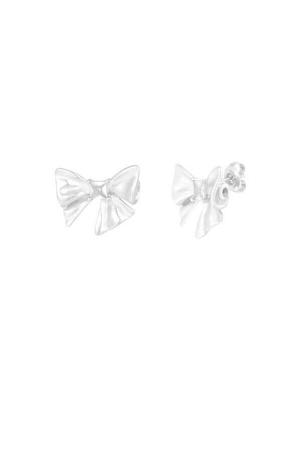 Earrings Bow Era – Ασημί με Ζιρκόν