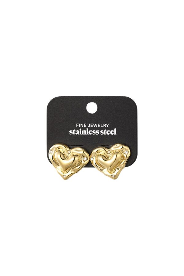 Earrings Where is the Love – Χρυσό Χρώμα - Image 3