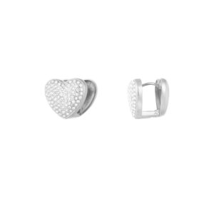 Σκουλαρίκια Heart Sparkle Touch – Ασημί