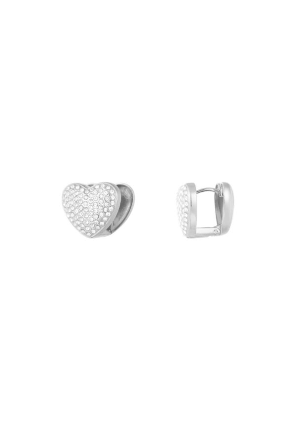 Σκουλαρίκια Heart Sparkle Touch – Ασημί