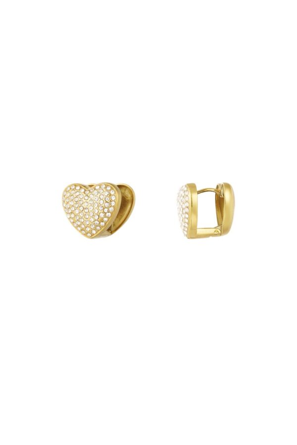 Σκουλαρίκια Heart Sparkle Touch – Χρυσό - Image 3