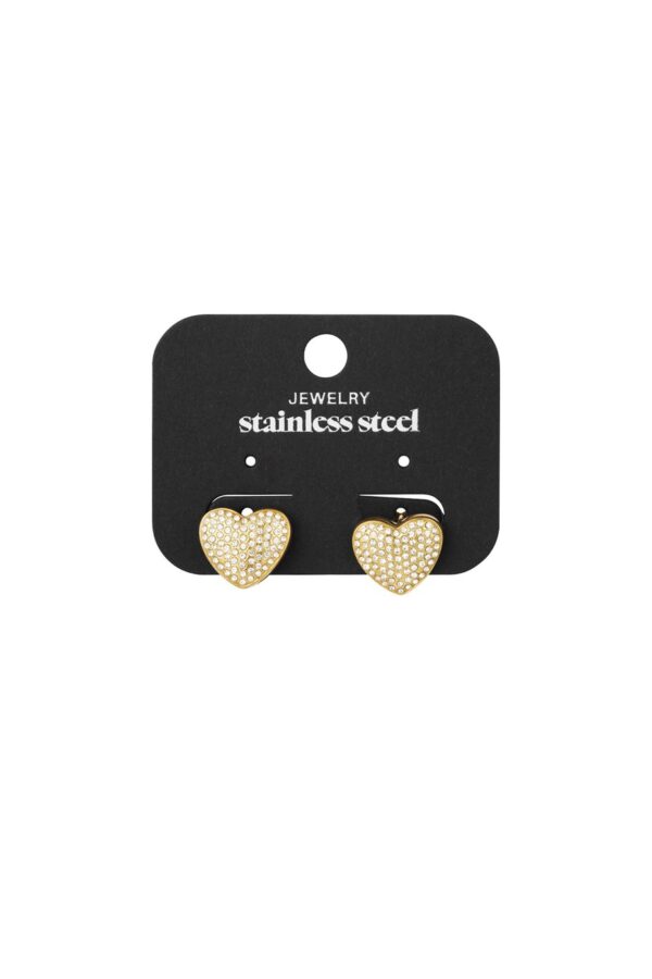 Σκουλαρίκια Heart Sparkle Touch – Χρυσό - Image 2