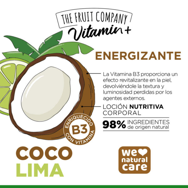 Body Lotion Vitamin+ Coconut Lime  The Fruit Company - Image 2
