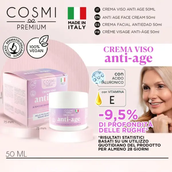 COSMI Κρέμα Προσώπου Anti-Age με Υαλουρονικό Οξύ – 50ml