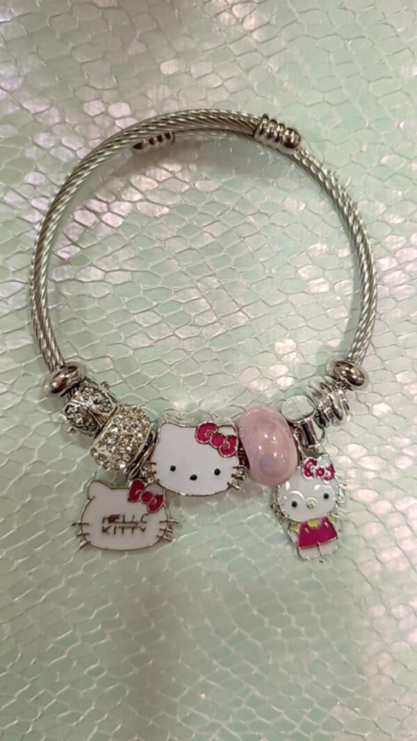 Βραχιόλι Τύπου Pandora – Hello Kitty (Ατσάλινο) - Image 2