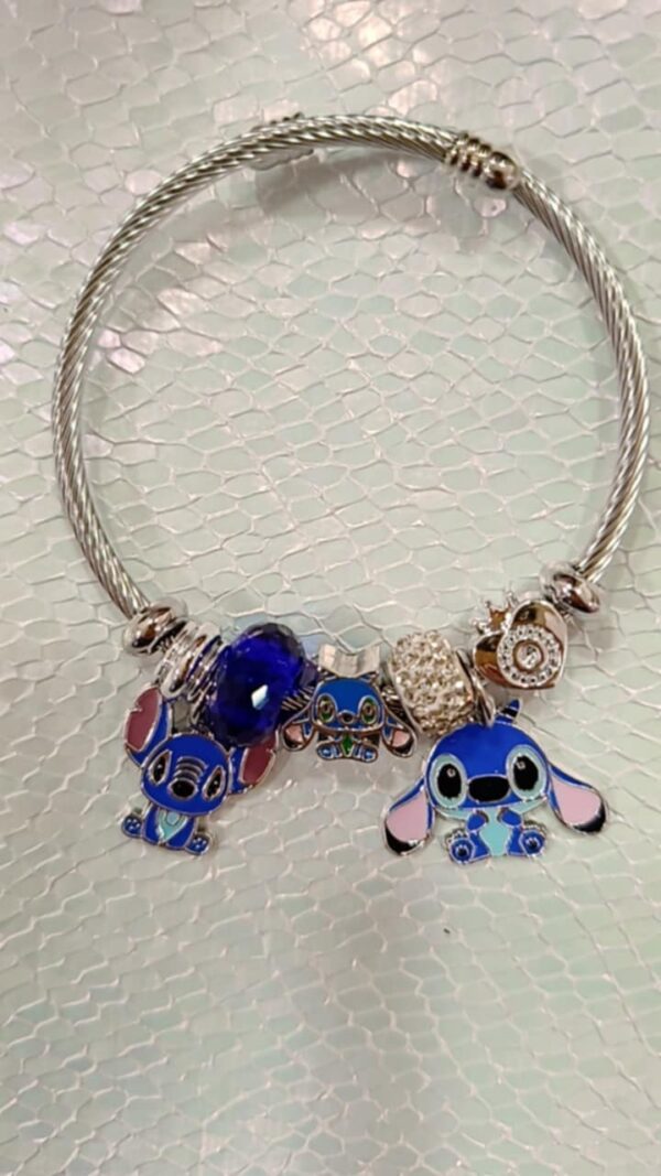 Βραχιόλι Τύπου Pandora – Stitch (Ατσάλινο) - Image 2