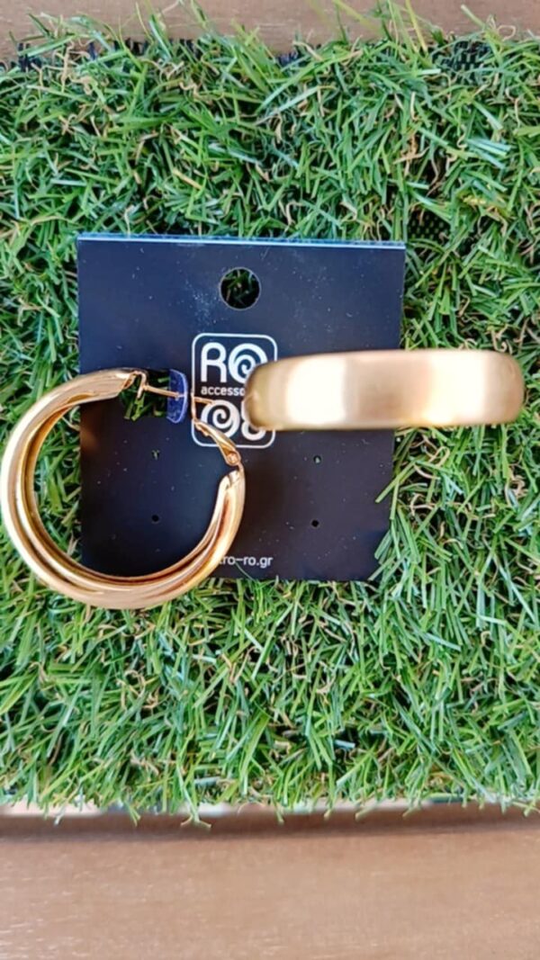 Χρυσοί Κρίκοι με Λεία Επιφάνεια 40mm-RO Accessories - Image 3