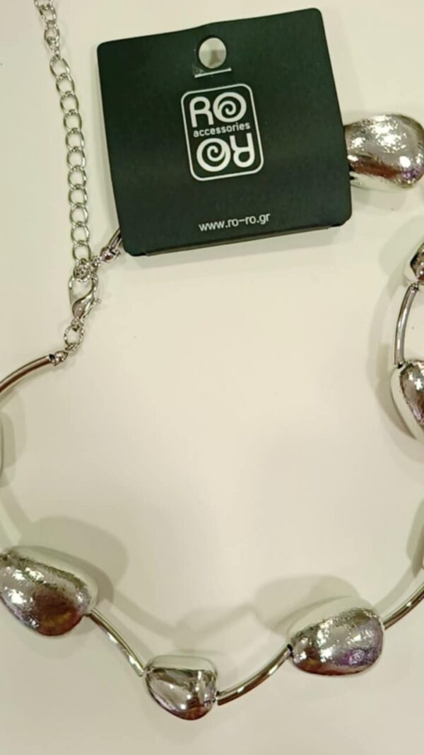 Κολιέ RO Accessories – Φυσική Αρμονία σε Ασημί Τόνο - Image 3