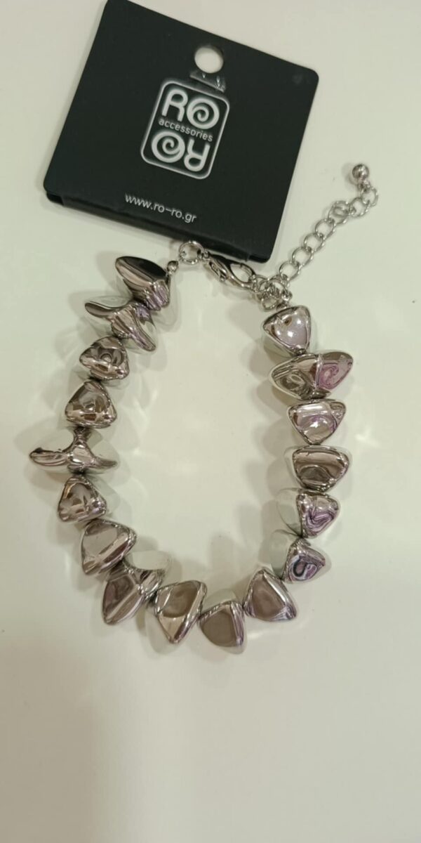 Βραχιόλι RO Accessories – Κομψότητα και Λάμψη σε Ασημί - Image 4