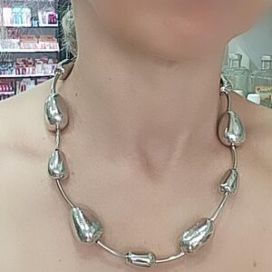 Κολιέ RO Accessories – Φυσική Αρμονία σε Ασημί Τόνο