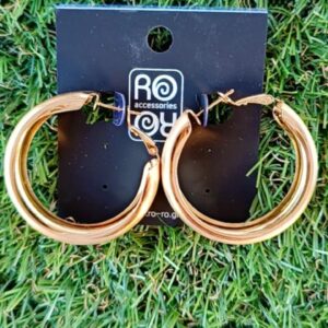 Χρυσοί Κρίκοι με Λεία Επιφάνεια 40mm-RO Accessories