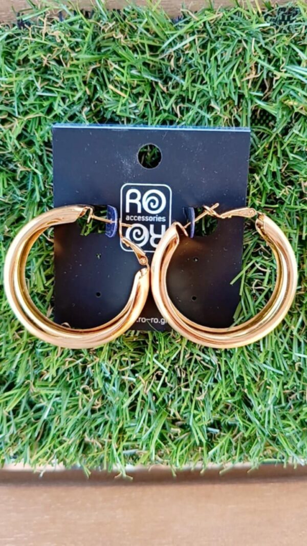 Χρυσοί Κρίκοι με Λεία Επιφάνεια 40mm-RO Accessories