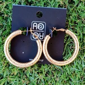 Χρυσοί Ανάγλυφοι Κρίκοι 40mm-RO Accessories