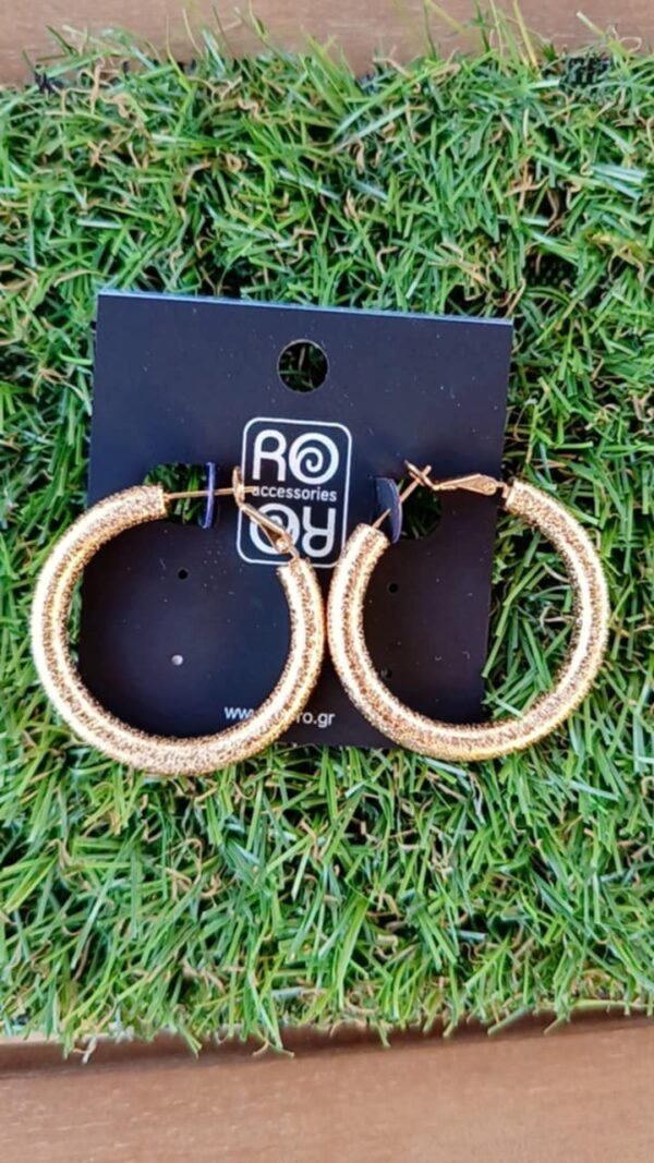 Χρυσοί Ανάγλυφοι Κρίκοι 40mm-RO Accessories