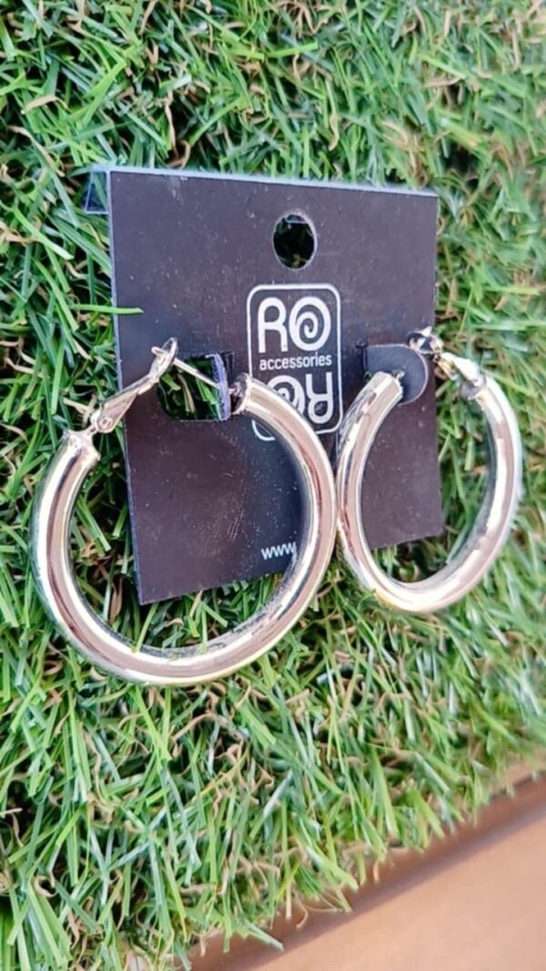 Ασημί Κρίκοι 40mm-RO Accessories - Image 2