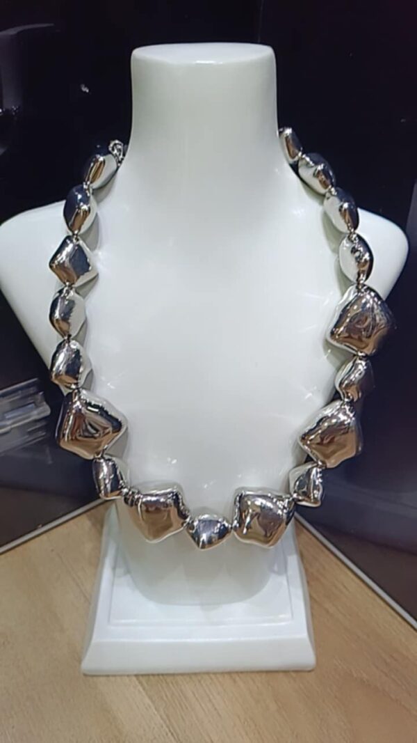Κολιέ RO Accessories – Ασημί Πληρότητα& Σχεδιαστική Αποθέωση - Image 2
