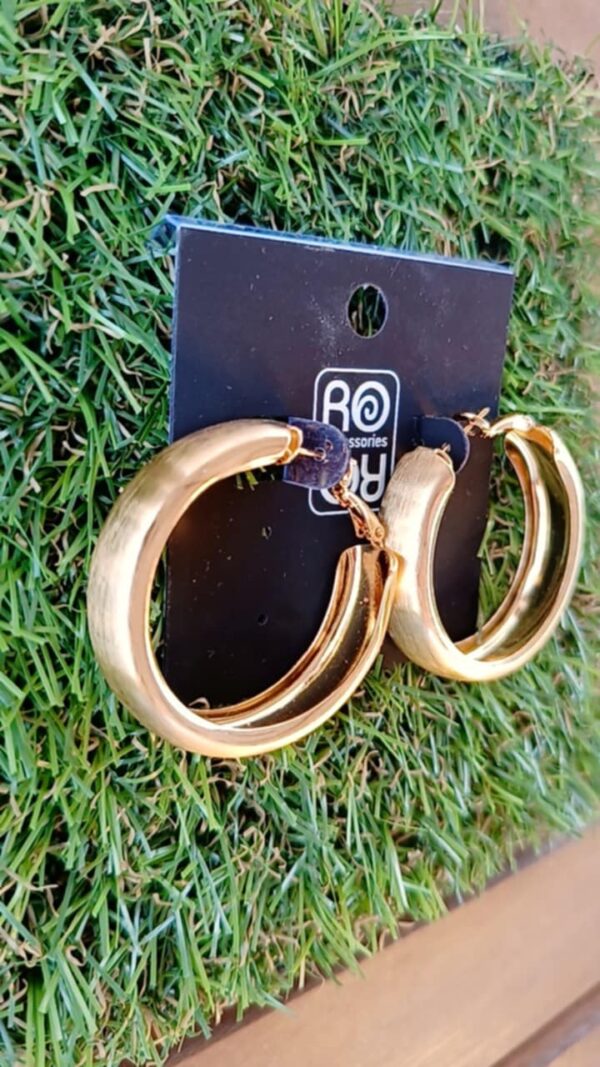 Χρυσοί Κρίκοι με Λεία Επιφάνεια 40mm-RO Accessories - Image 2