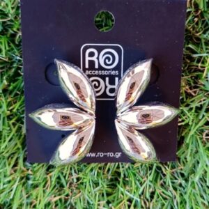 Ασημί Μισό Λουλούδι-RO Accessories