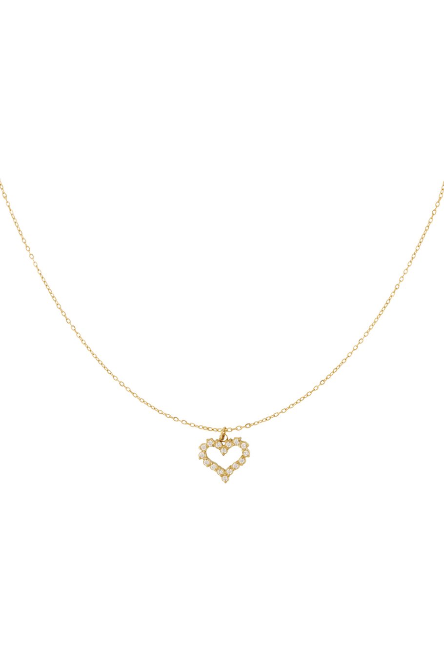 Rhinestone Heart Necklace - Image 3