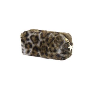 Leopard Print Makeup Bag-Γκρι (Grey)