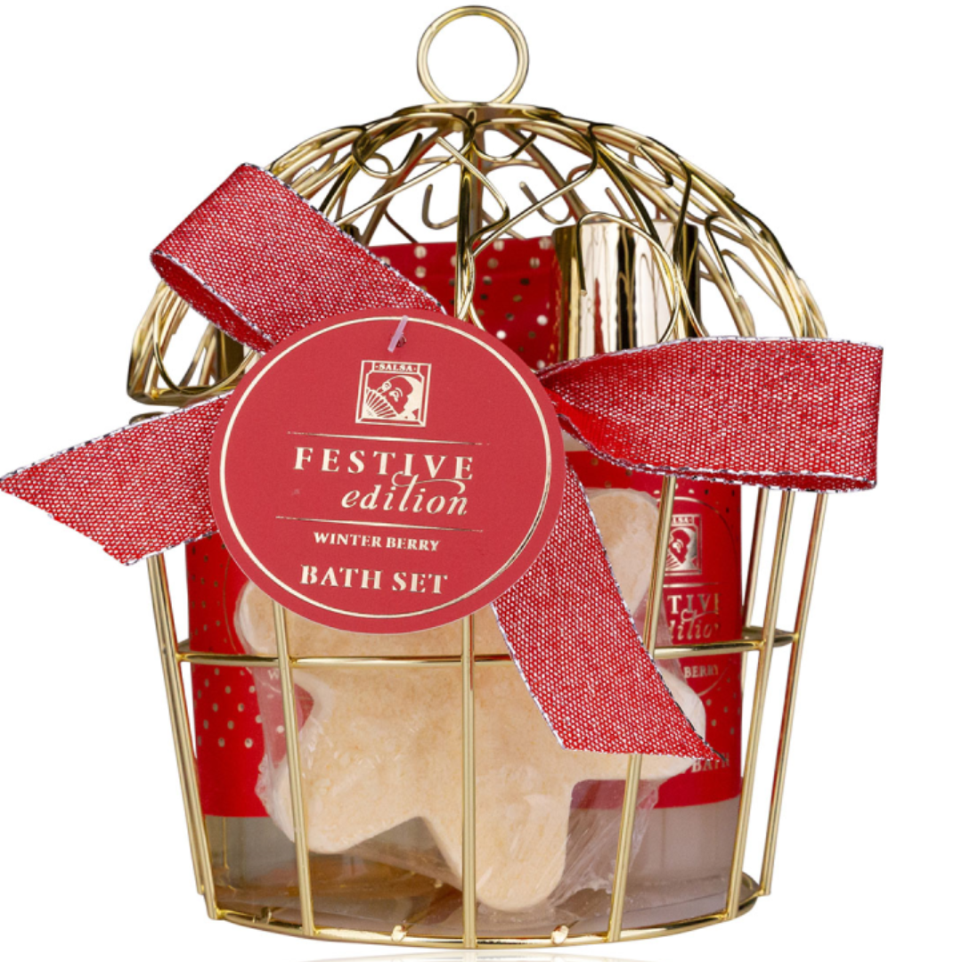 🎄 Bath Set FESTIVE EDITION – Winter Berry ❤️