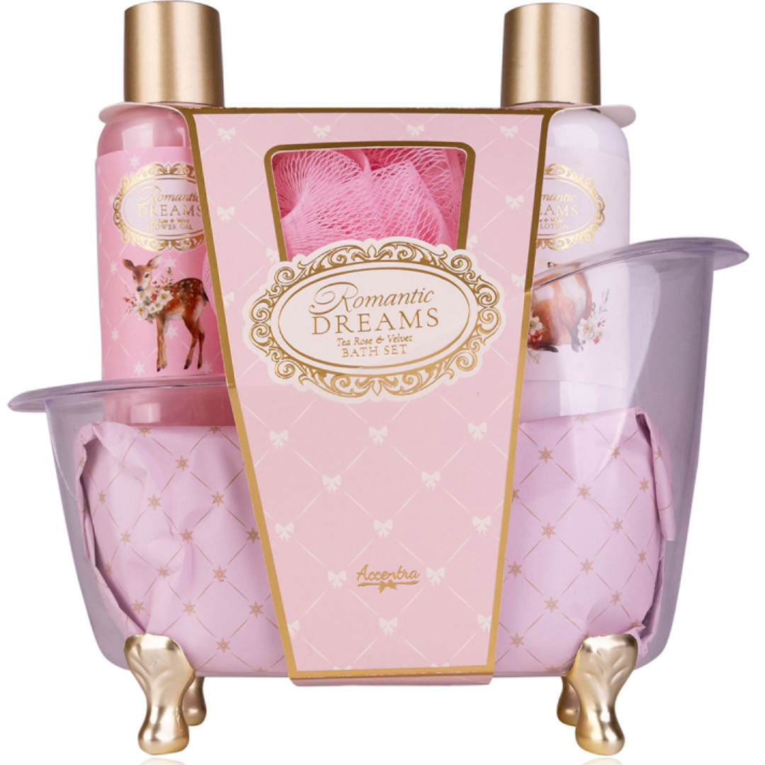🌸 Bath Set ROMANTIC DREAMS – Tea Rose & Velvet 💖