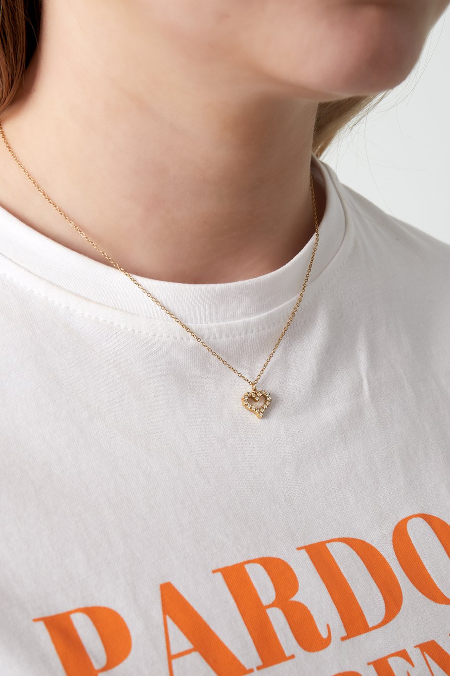 Rhinestone Heart Necklace