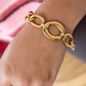 Stainless Steel Chain Bracelet: Ο Δυναμισμός της Χρυσής Αλυσίδας! 💫