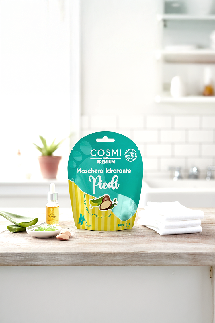 COSMI Aloe Vera&Olio di Argan – Ενυδατική Μάσκα Ποδιών σε Κάλτσα - Image 2