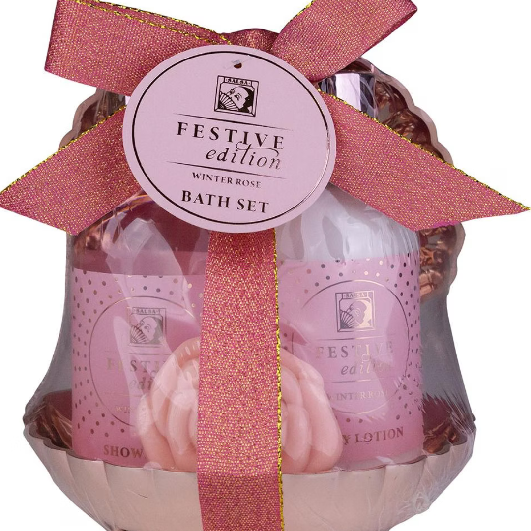 🌸 Bath Set FESTIVE EDITION – Winter Rose 💖