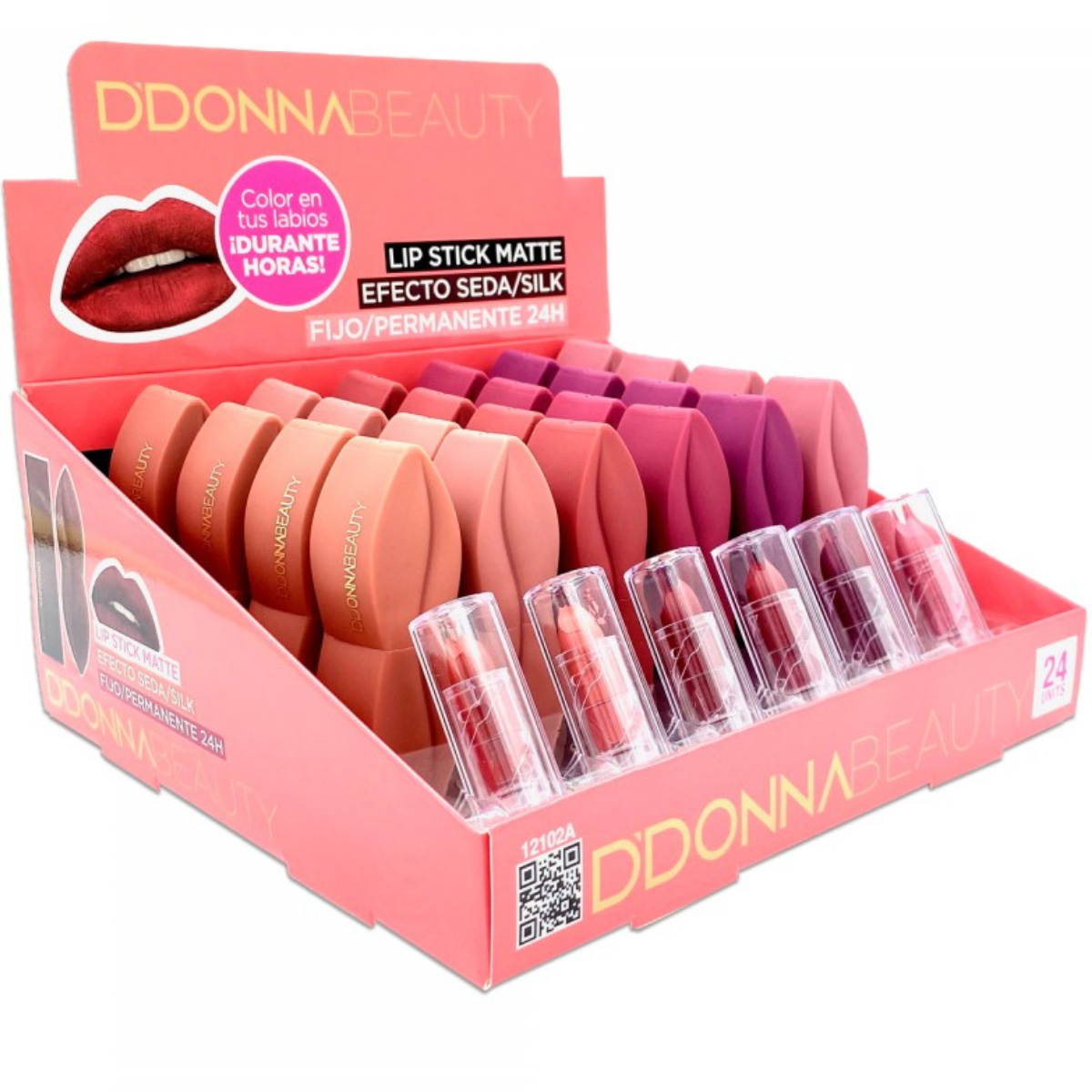 Επαγγελματικό κραγιόν BEAUTY LIP STICK MATTE D'DONNA, με μεγάλη διάρκεια και απαλή σύνθεση για άνετη εφαρμογή.