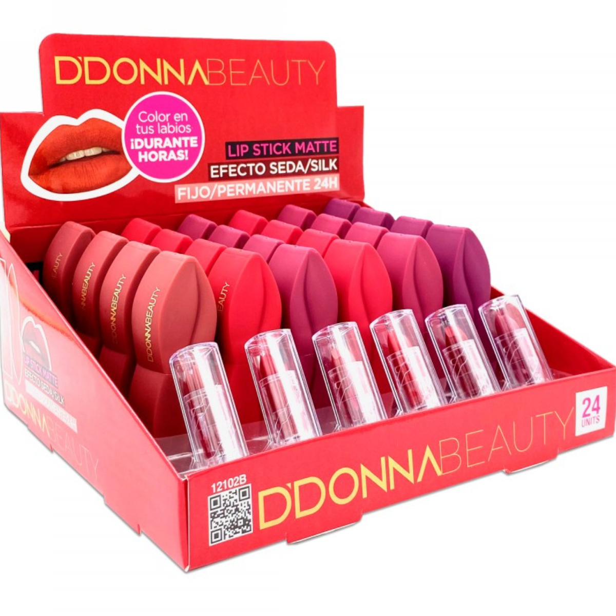 Κραγιόν BEAUTY LIP STICK MATTE D'DONNA με έντονο ματ χρώμα που διαρκεί.