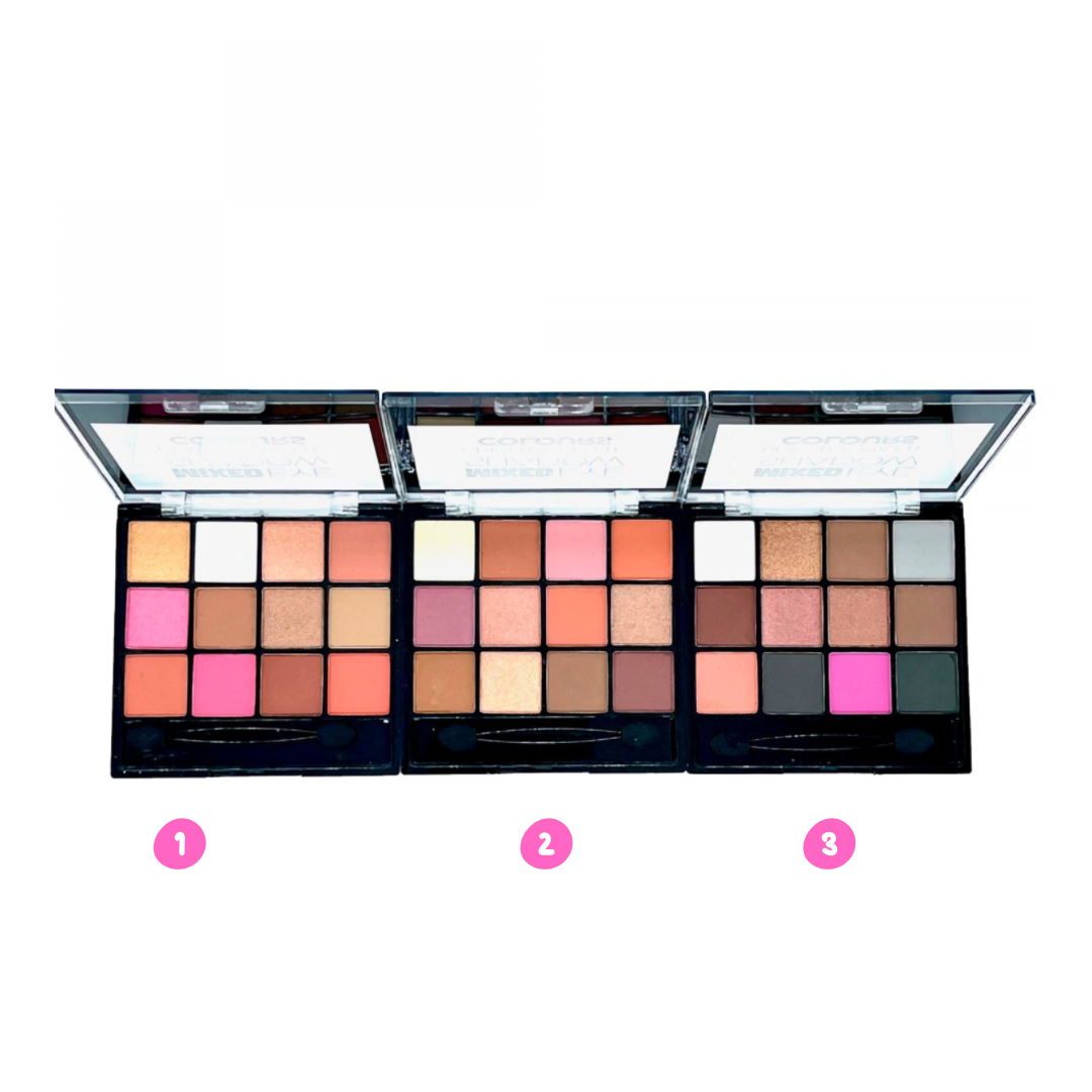 Παλέτα Σκιών 12 Αποχρώσεων Mixed Eye Shadow – Bright & Matte Colours - Image 4