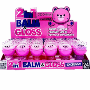 Ενυδατικό βάλσαμο χειλιών και διαφανές gloss σε αποκλειστικό σχέδιο Αρκουδάκι.