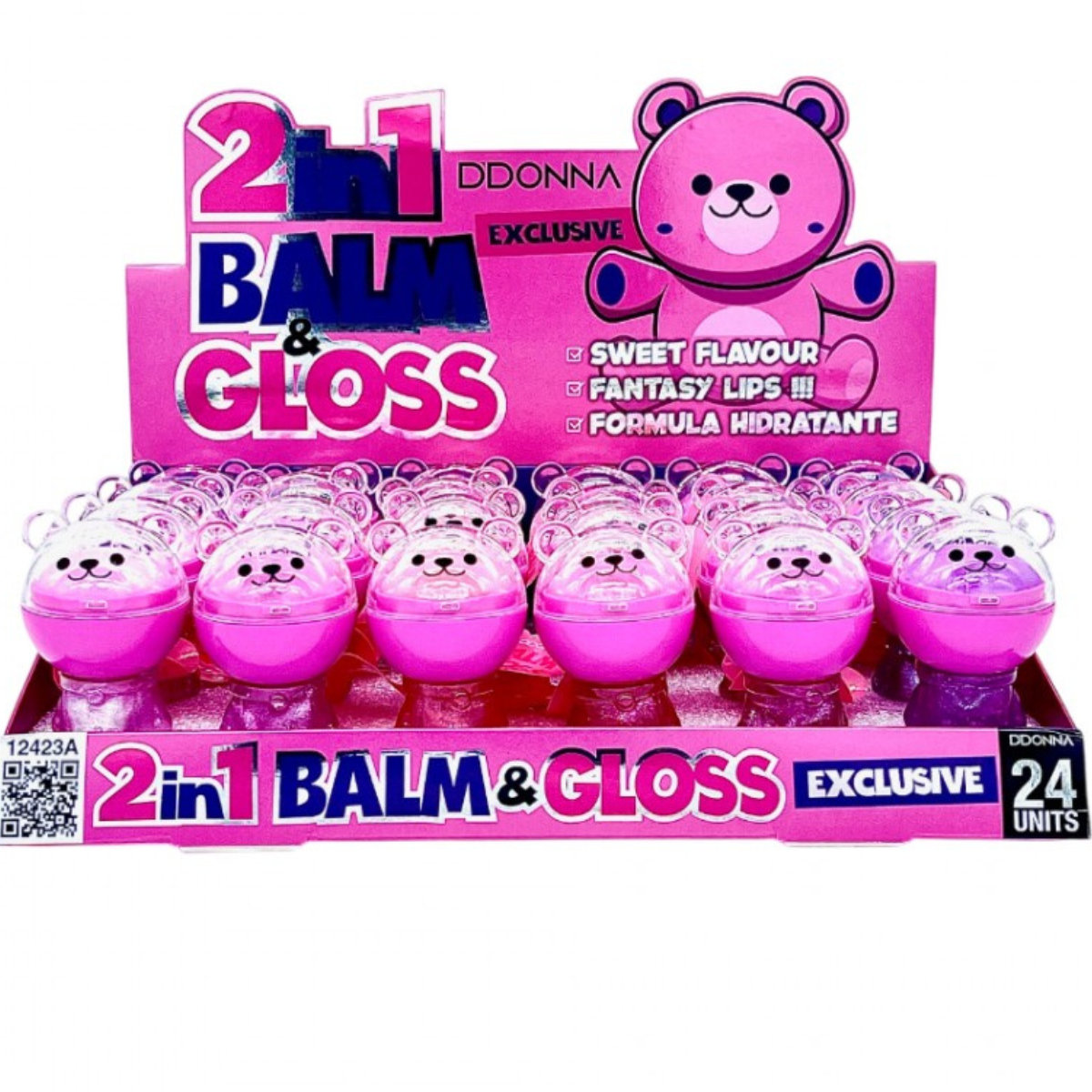 Ενυδατικό βάλσαμο χειλιών και διαφανές gloss σε αποκλειστικό σχέδιο Αρκουδάκι.