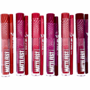 Lip kit D'DONNA BEAUTY για εκλεπτυσμένη εμφάνιση, περιλαμβάνει Lip Contour και Liquid Matte κραγιόν.