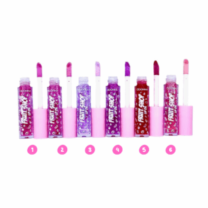 Λάδι χειλιών D'DONNA FRUIT SHOP, ενυδατικό lip oil με φρουτώδη αρώματα, υψηλή λάμψη.