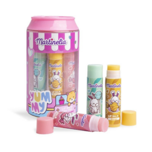 Παιδικό Σετ 3 Βάλσαμα Χειλιών σε Μεταλλικό Κουτί