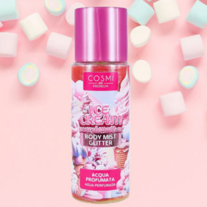 Αρωματικό σώματος με glitter και γλυκό άρωμα marshmallow